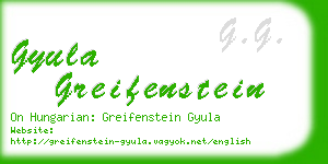 gyula greifenstein business card